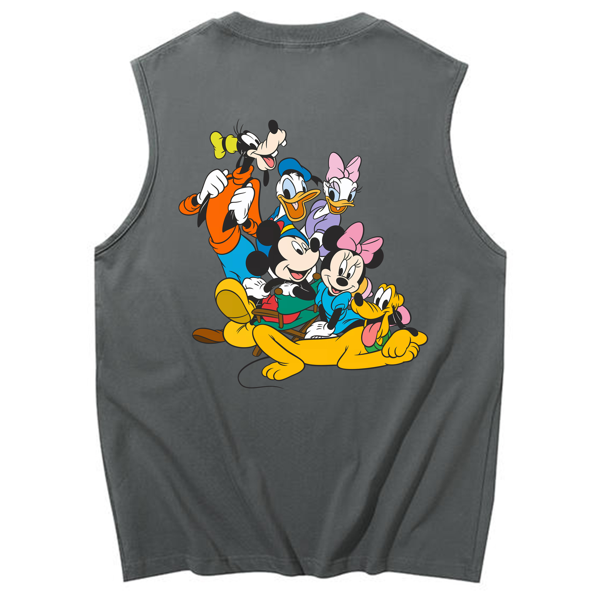 ミッキーマウス Mickey Mouse コットン100％タンクトップ（背面プリント）